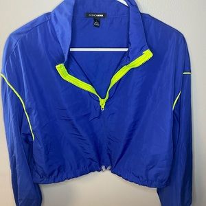 Fashion Nova green and blue windbreaker